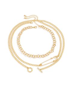 European And American Cross-border Creative Metal Chain Clavicle Necklace