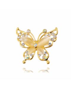 Korean Version Of Diamond-studded Butterfly Brooch