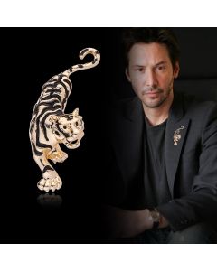 Tiger Brooch Men's Temperament Western Accessory