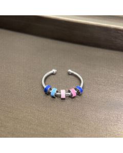 Rotating Enamel Fingertip Stress Relief Ring