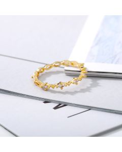 Women's Niche Design Geometric Diamond-shaped Zircon Ring