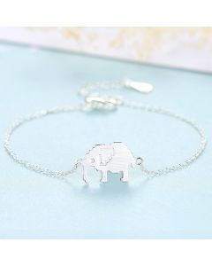 Women's Silver Bracelet Korean Style Creative Elephant Brushed