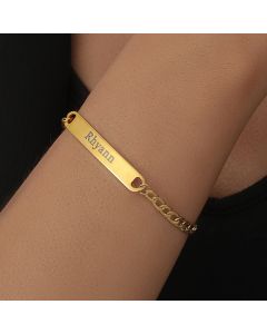 Stainless Steel English Letter Customized Nameplate Titanium Steel Bracelet