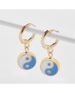 Color Dripping Yin And Yang Gossip Earrings