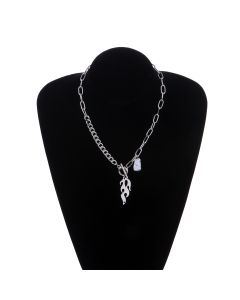 Trendy Irregular Pearl Flame Pendant
