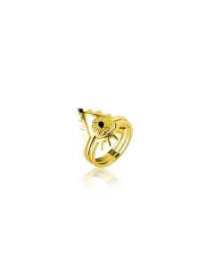 European and American Brass Gold-Plated Ring Women's