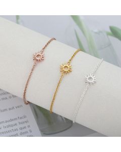 Popular Jewelry Sun Hollow Pendant Stainless Steel Bracelet