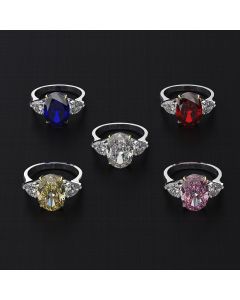Sterling Silver Simulation Egg-shaped Luxury Temperament