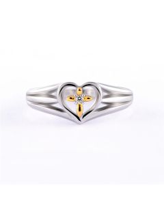 Love Cross Diamond Ring