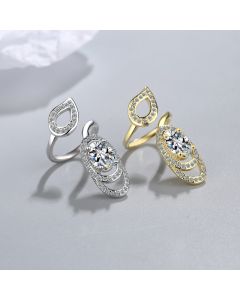 Female Creative Diamond Set Fashion Open Ring
