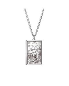 Tarot Witch Tarot Holy Water Stainless Steel Necklace