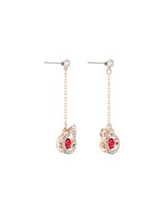 Gourd Smart Earrings Earrings Red Diamond Beating Heart Earrings