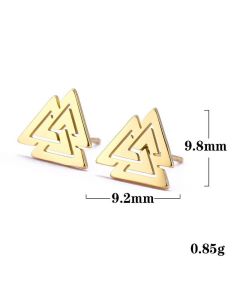 Nordic jewelry personality trendy geometric hollow triangle earrings