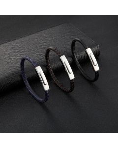 Men's Simplicity Fashion Woven Leather Bracelet