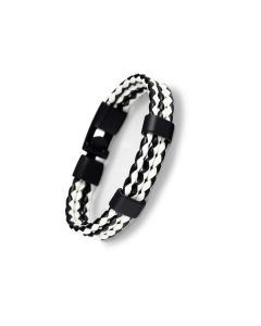 Leather Braided Bracelet Alloy Buckle