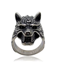 Fashion Vintage Animal Giant Wolf Head Ring