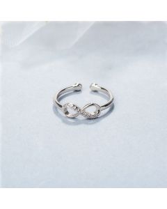 Love Rumei Ring Women's Plating Platinum Diamond 8-shaped Ring