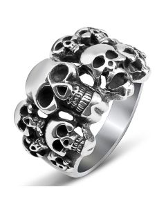 Titanium steel skull ring