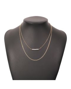Pearl Necklace Alloy Retro Small Temperament Double Necklace
