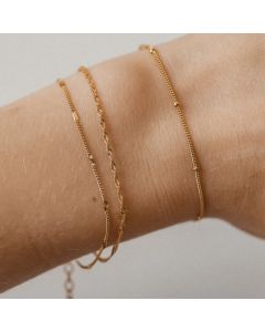 Simple Design Round Beads Geometric Water Ripple Bracelet Three-piece Set