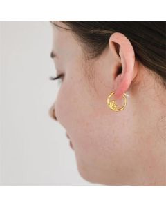 Sterling Silver Angel And Demon Hoop Earrings