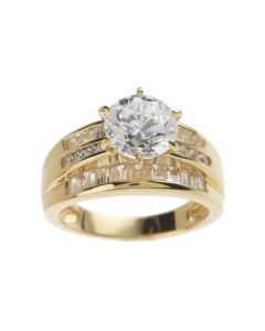 Fashion Women Ring Retro Ring Luxury Exaggerated Zircon Ring Jewelry