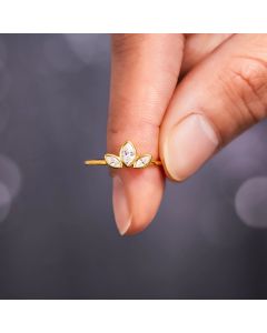 Women's Sterling Silver Clover Flower Ring