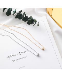Korean version of the  and versatile small heart heart love necklace clavicle chain
