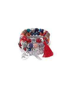 Fashion Vintage Crystal Opal Beaded Bracelet