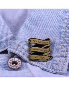 Fashion Creative Cartoon Famous Quote Copper Brooch