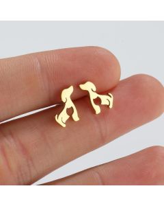 Women's Stainless Steel Cute Cartoon Puppy Stud Earrings