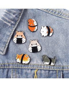 Animal Series Brooch Creative Hamster Shape Paint Badge Clothes Accessories