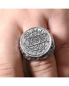 925 Thai Silver Plated Vintage Arabic Saudi Star Ring