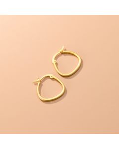 Female S925 Sterling Silver Zircon Geometry Stud Earrings