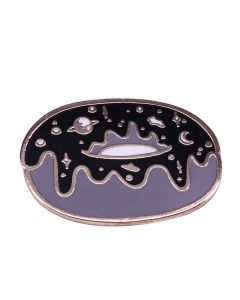 Brooch Planet Enamel-Pin Jewelry Funny Gift Galaxy Doughnut Mysterious-Universe Sprinkles
