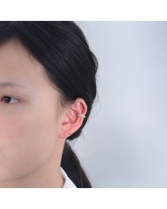 S925 Sterling Silver C-Shaped Zircon Ear Clip