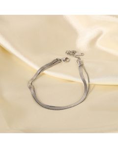 Men's Stainless Steel Snake Bones Chain Double-layer Bracelet Ornament
