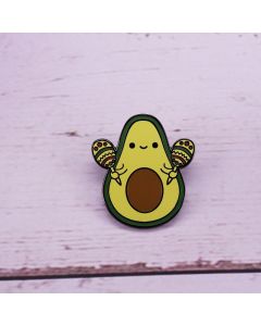 Avocado Play Game Brooch Creative Vegan Badge