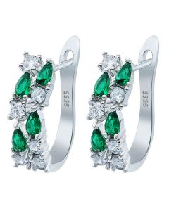 Hypoallergenic electroplating colored zircon earrings