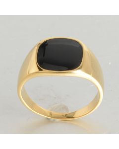 Titanium Steel Cast Black Oval Epoxy Stainless Steel Ring