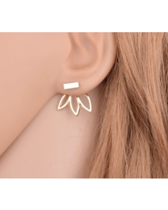 Personality Simple Fashion Fashion Street Shoot Hollow Lotus Women's Stud Earrings