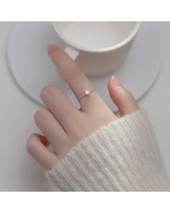 Women's Korean Simple Personalized Single Rhinestone Ring