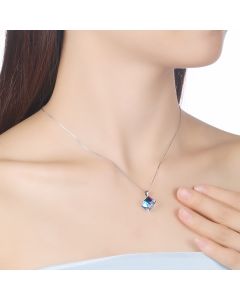 Crystal Necklace Female Niche Design Sense 925 Sterling Silver Clavicle Chain Jewelry