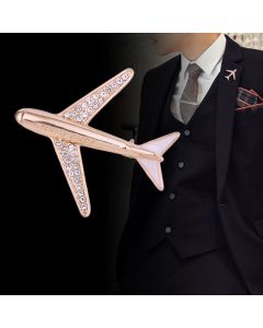 Men's Fashion Simple Geometric Airplane Brooch