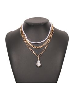 Multi-layer Necklace Ins Punk Style Retro Personality Clavicle Chain Female