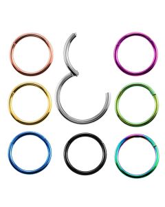 Stainless Steel Pierced Nose Ring Interface Ring Closed Ring Seamless Connection Nose Ring Earrings