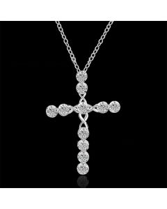 Creative silver cross necklace