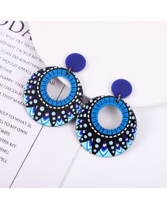 Round Polka Dot Acrylic Ethnic Style Geometric Earrings