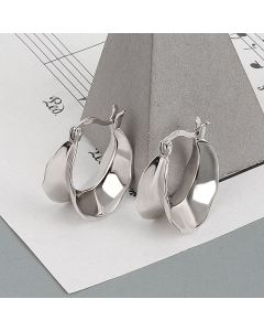 Frigid Wind Versatile Glossy Irregular Wave Earrings