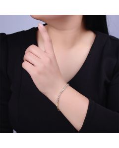 Silver Bracelet Wholesale Over Inlaid Zircon Jewelry